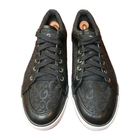 Iconic Rare GUESS (G By Guess) Black Sneakers Sz10 M WOMEN'S LOW TOP SHOES #1241 - Picture 1 of 9